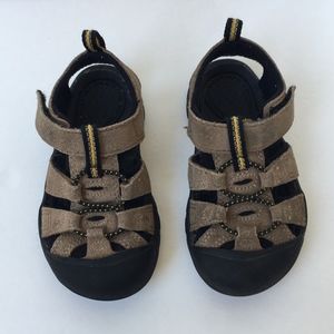 Baby Toddler Keen sandals brown leather velcro
